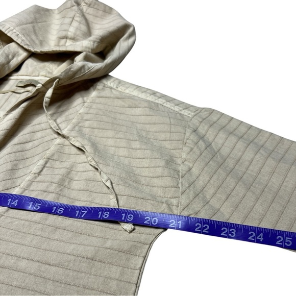 PRANA Farin Tan Pullover Kangaroo Pocket V Neck Minimalists Hoodie Jacket - Picture 6 of 11